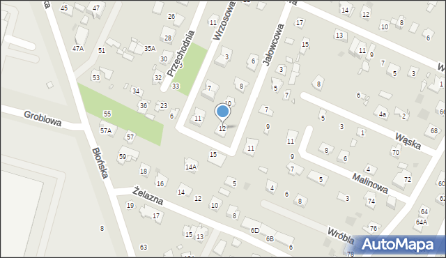 Pruszków, Jałowcowa, 12, mapa Pruszków