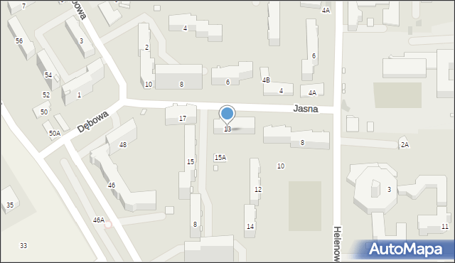 Pruszków, Jasna, 13, mapa Pruszków