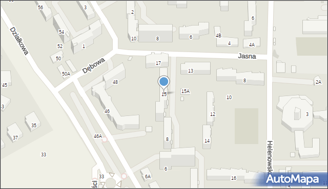 Pruszków, Jasna, 15, mapa Pruszków