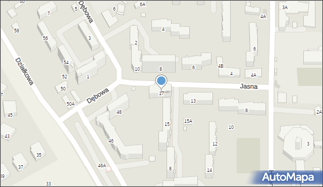 Pruszków, Jasna, 17, mapa Pruszków