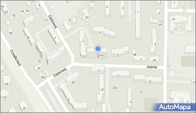 Pruszków, Jasna, 8, mapa Pruszków