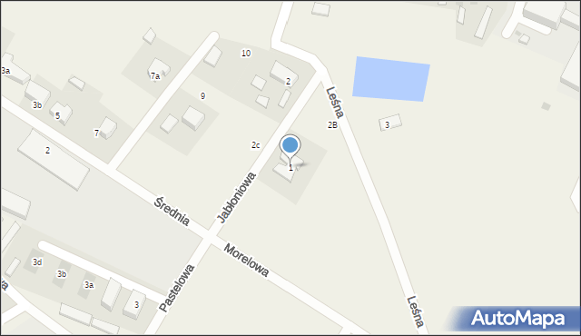 Przechlewo, Jabłoniowa, 1, mapa Przechlewo