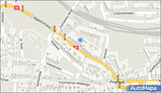 Przemyśl, Jagiellońska, 10, mapa Przemyśla