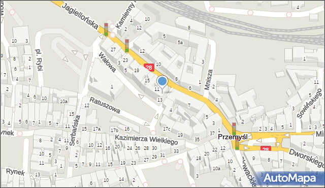 Przemyśl, Jagiellońska, 9, mapa Przemyśla