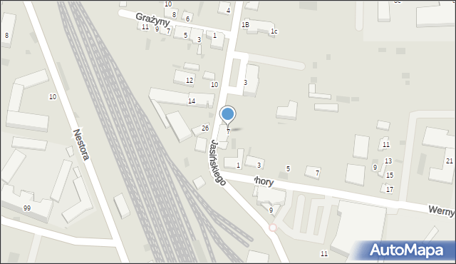 Przemyśl, Jasińskiego Jakuba, gen., 7, mapa Przemyśla