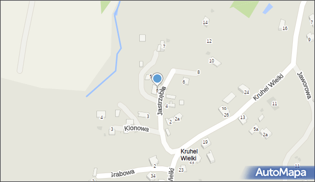 Przemyśl, Jastrzębia, 9, mapa Przemyśla