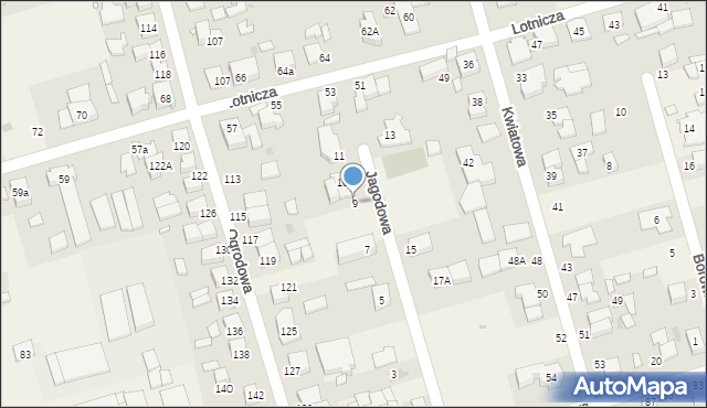 Przeźmierowo, Jagodowa, 9, mapa Przeźmierowo