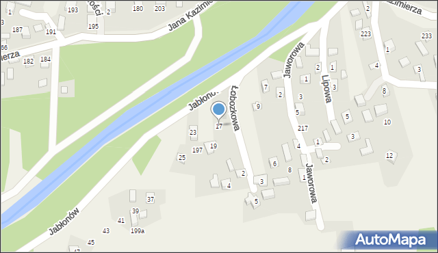 Przyborów, Jabłonów, 17, mapa Przyborów