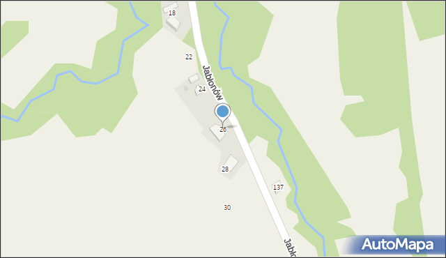 Przyborów, Jabłonów, 26, mapa Przyborów