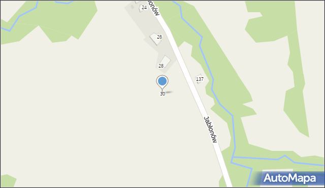 Przyborów, Jabłonów, 30, mapa Przyborów