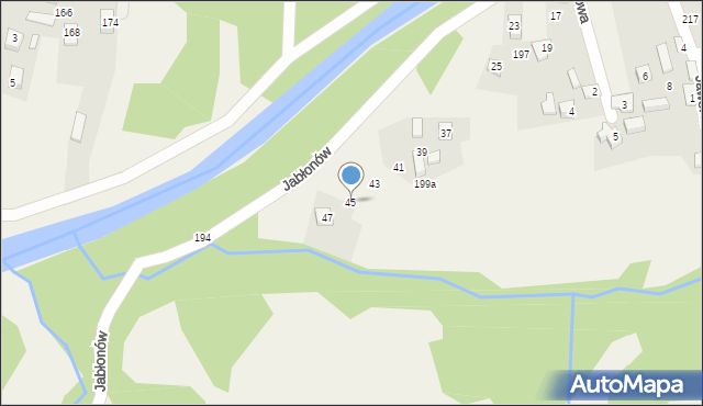 Przyborów, Jabłonów, 45, mapa Przyborów