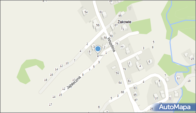 Przyłęków, Jabłeczna, 4, mapa Przyłęków