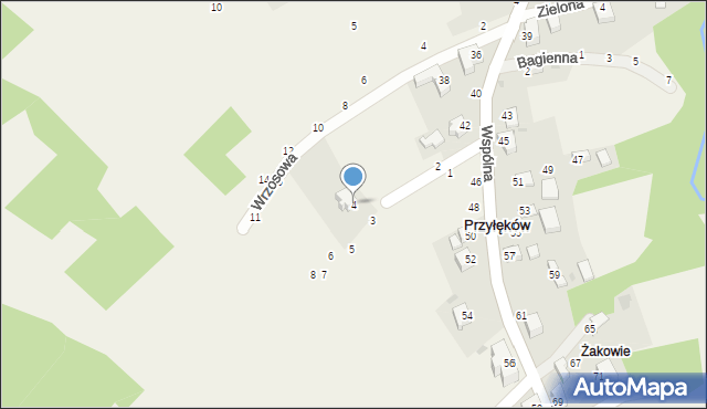 Przyłęków, Jałowcowa, 4, mapa Przyłęków