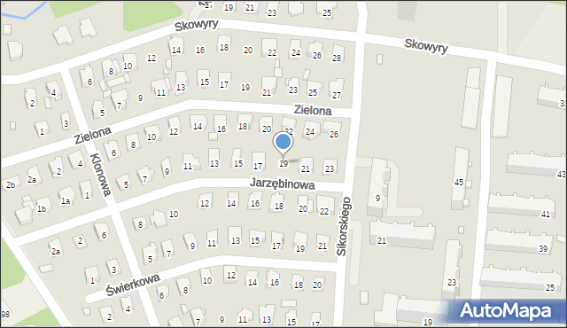 Przysucha, Jarzębinowa, 19, mapa Przysucha