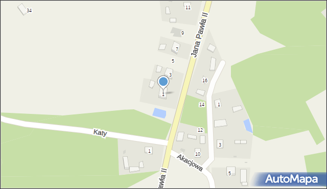 Przyszów, Jana Pawła II, 1, mapa Przyszów