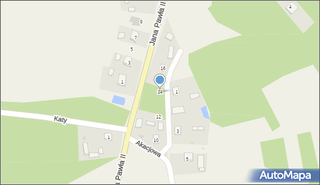 Przyszów, Jana Pawła II, 14, mapa Przyszów