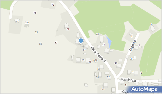 Psary, Jana Pawła II, 69, mapa Psary