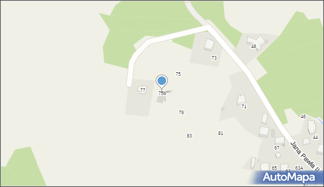 Psary, Jana Pawła II, 75b, mapa Psary