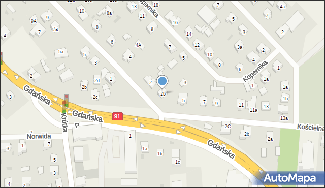 Pszczółki, Jana Pawła II, 2b, mapa Pszczółki