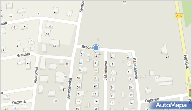 Puck, Jaśminowa, 2, mapa Puck