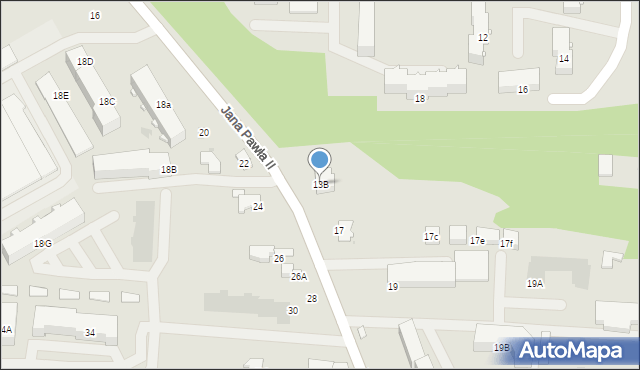 Pułtusk, Jana Pawła II, 13B, mapa Pułtusk