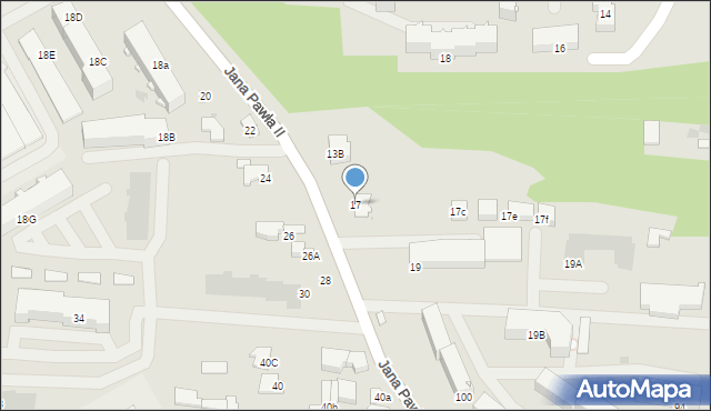 Pułtusk, Jana Pawła II, 17, mapa Pułtusk