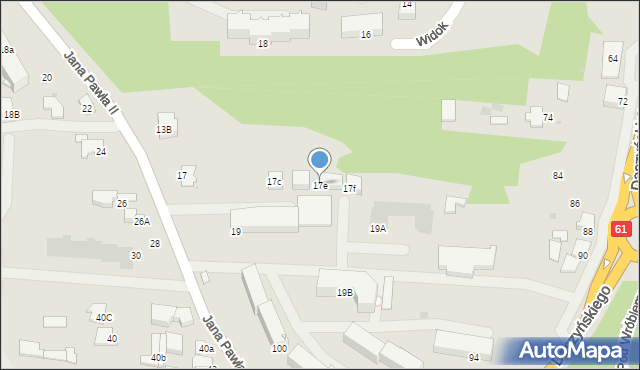 Pułtusk, Jana Pawła II, 17e, mapa Pułtusk