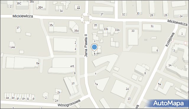 Pułtusk, Jana Pawła II, 5, mapa Pułtusk