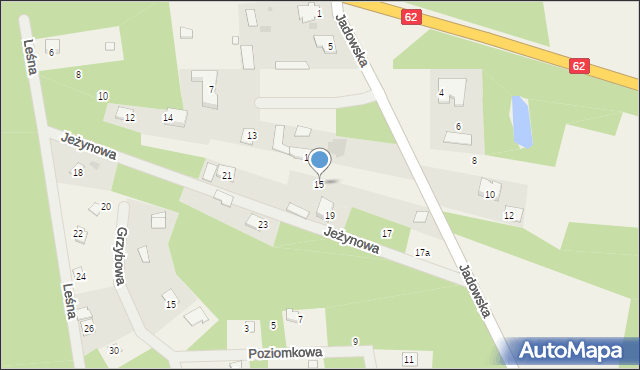 Puste Łąki, Jadowska, 15, mapa Puste Łąki