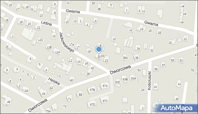 Puszczykowo, Jackowskiego Maksymiliana, 21, mapa Puszczykowo