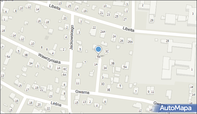 Puszczykowo, Jackowskiego Maksymiliana, 5A, mapa Puszczykowo