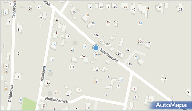 Puszczykowo, Jarosławska, 13, mapa Puszczykowo