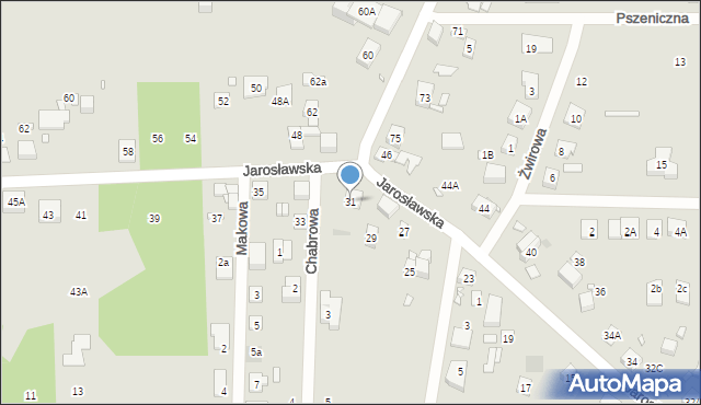 Puszczykowo, Jarosławska, 31, mapa Puszczykowo