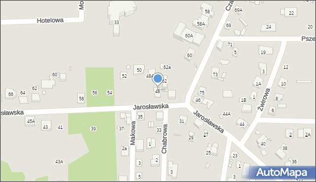 Puszczykowo, Jarosławska, 48, mapa Puszczykowo
