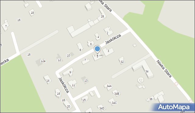 Puszczykowo, Jaskółcza, 5, mapa Puszczykowo