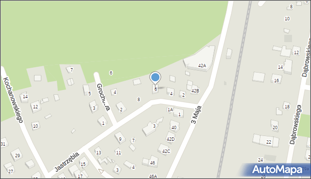 Puszczykowo, Jastrzębia, 6, mapa Puszczykowo