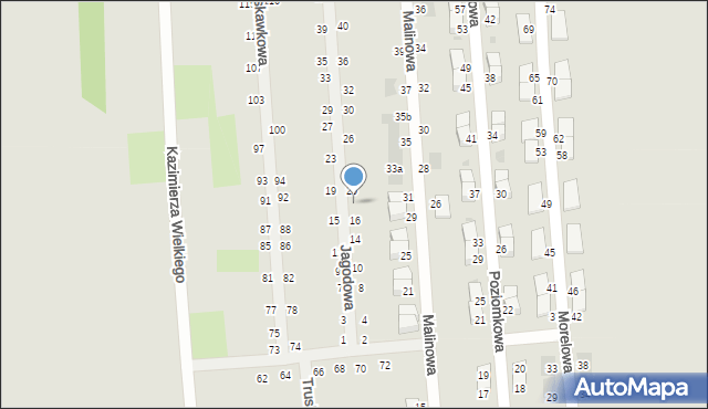 Pyskowice, Jagodowa, 18, mapa Pyskowice