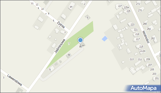Pysznica, Jaśminowa, 9b, mapa Pysznica