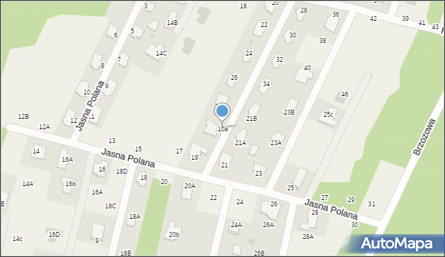Pysznica, Jasna Polana, 10a, mapa Pysznica