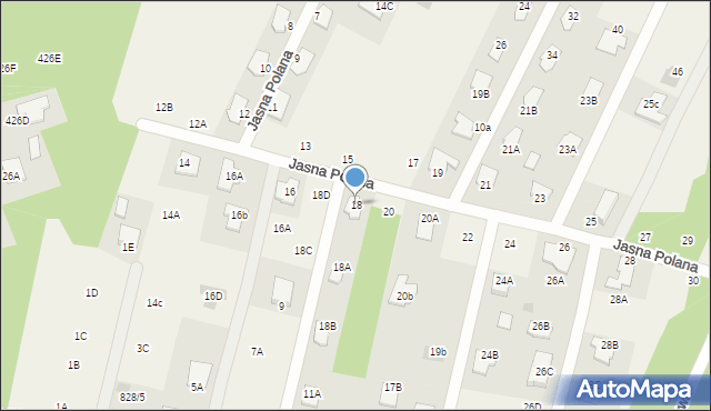 Pysznica, Jasna Polana, 18, mapa Pysznica