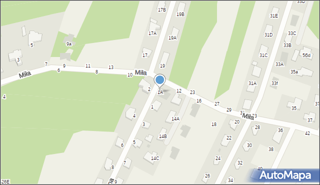 Pysznica, Jasna Polana, 1A, mapa Pysznica