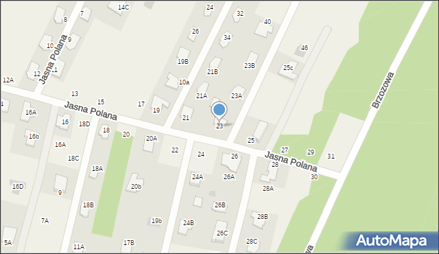 Pysznica, Jasna Polana, 23, mapa Pysznica