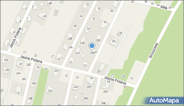 Pysznica, Jasna Polana, 23A, mapa Pysznica