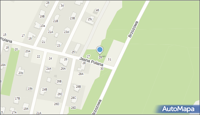 Pysznica, Jasna Polana, 29, mapa Pysznica