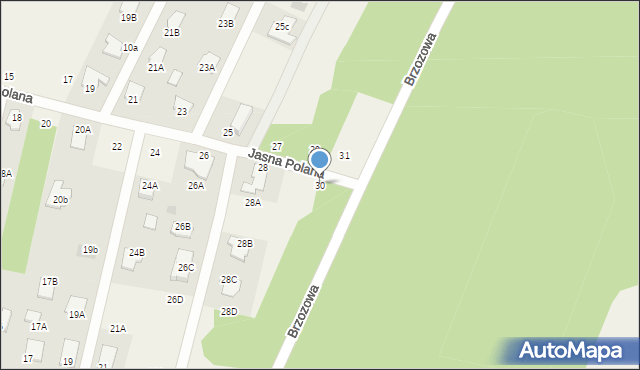 Pysznica, Jasna Polana, 30, mapa Pysznica