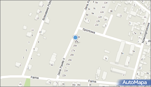 Pyzdry, Jana Pawła II, 15b, mapa Pyzdry