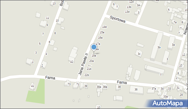 Pyzdry, Jana Pawła II, 19a, mapa Pyzdry