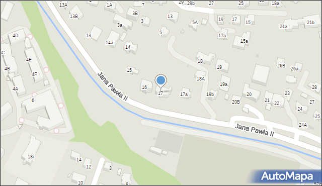 Rabka-Zdrój, Jana Pawła II, 17, mapa Rabka-Zdrój