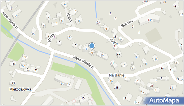 Rabka-Zdrój, Jana Pawła II, 9, mapa Rabka-Zdrój
