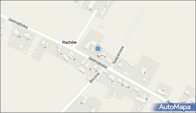 Rachów, Jastrzębska, 5a, mapa Rachów